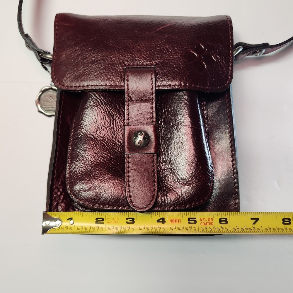 Patricia Nash 10th Anniversary Leather Crossbody Bag Burgundy - Picture 11 of 12